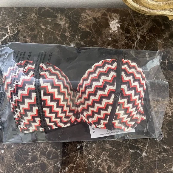 Beach Bunny Life is a Highway Bikini Top in Red, Black, and White - Picture 6 of 8